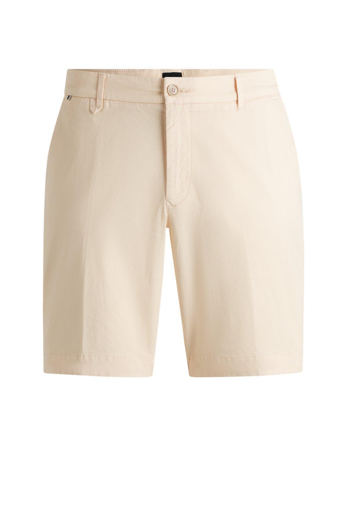 Slim-fit shorts in stretch-cotton twill Product Image