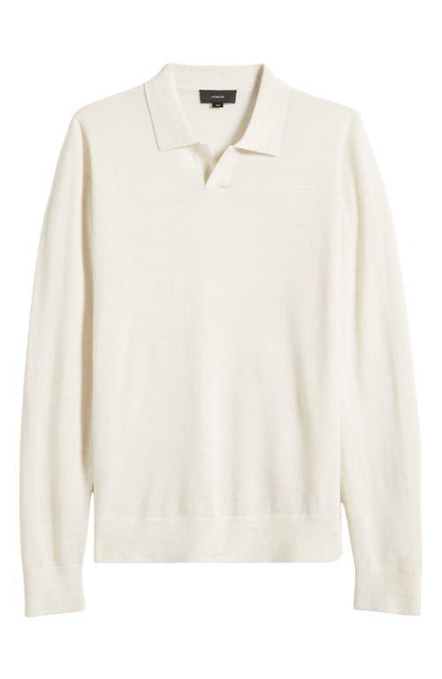 Vince Johnny Collar Long Sleeve Wool Polo Product Image