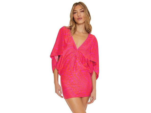 Trina Turk Trellis Braided V-Neck Swim Dress Women's Swimwear Product Image