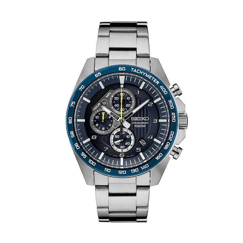 Seiko Mens Chronograph Stainless Steel Bracelet Watch 43.9mm Product Image