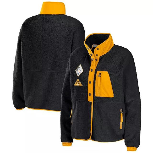 Womens WEAR by Erin Andrews Bay Packers Polar Fleece Raglan Full-Snap Jacket Product Image