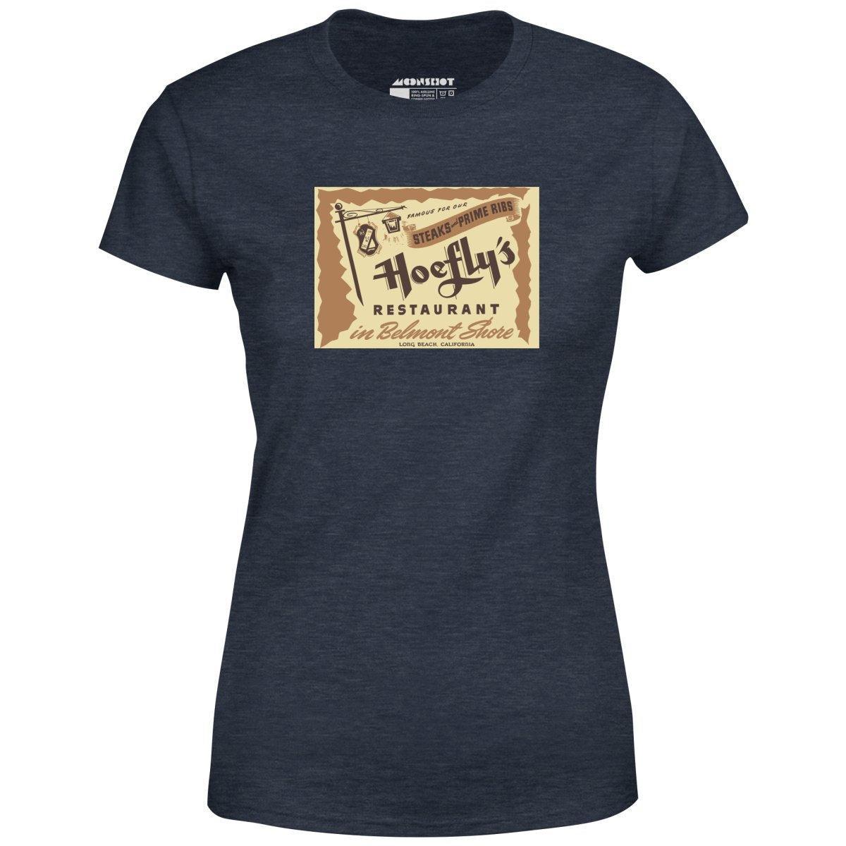 Hoefly's - Belmont Shore, CA - Vintage Restaurant - Women's T-Shirt Female Product Image