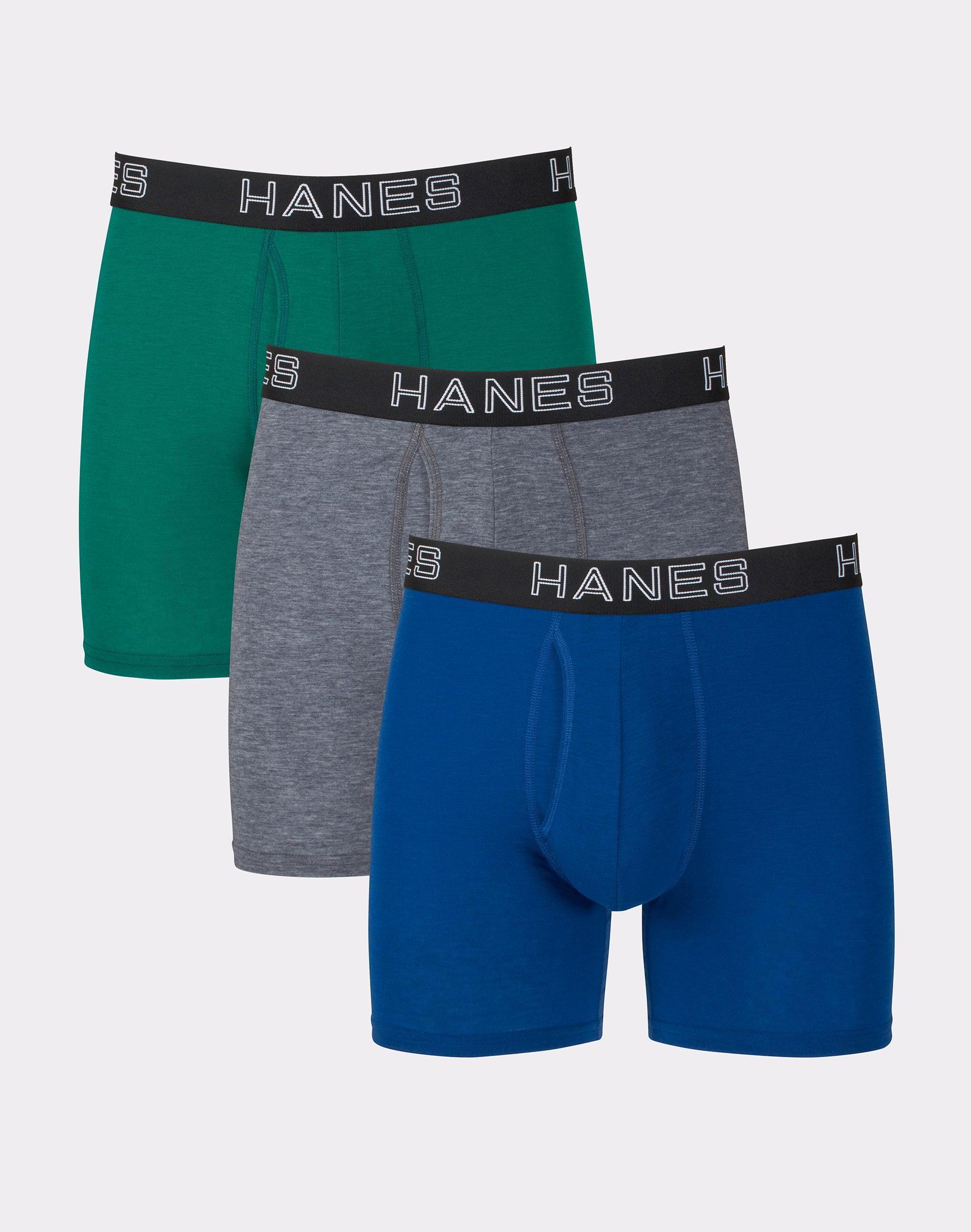 Big & Tall Hanes Ultimate Comfort Flex Fit Total Support Pouch 3-Pack Boxer Brief, Mens Assorted Product Image