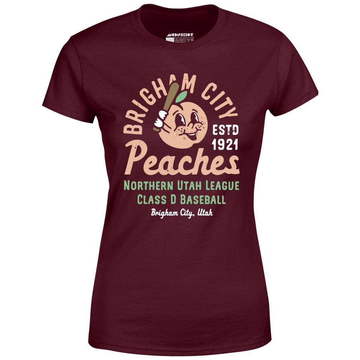 Brigham City Peaches - Utah - Vintage Defunct Baseball Teams - Women's T-Shirt Female Product Image