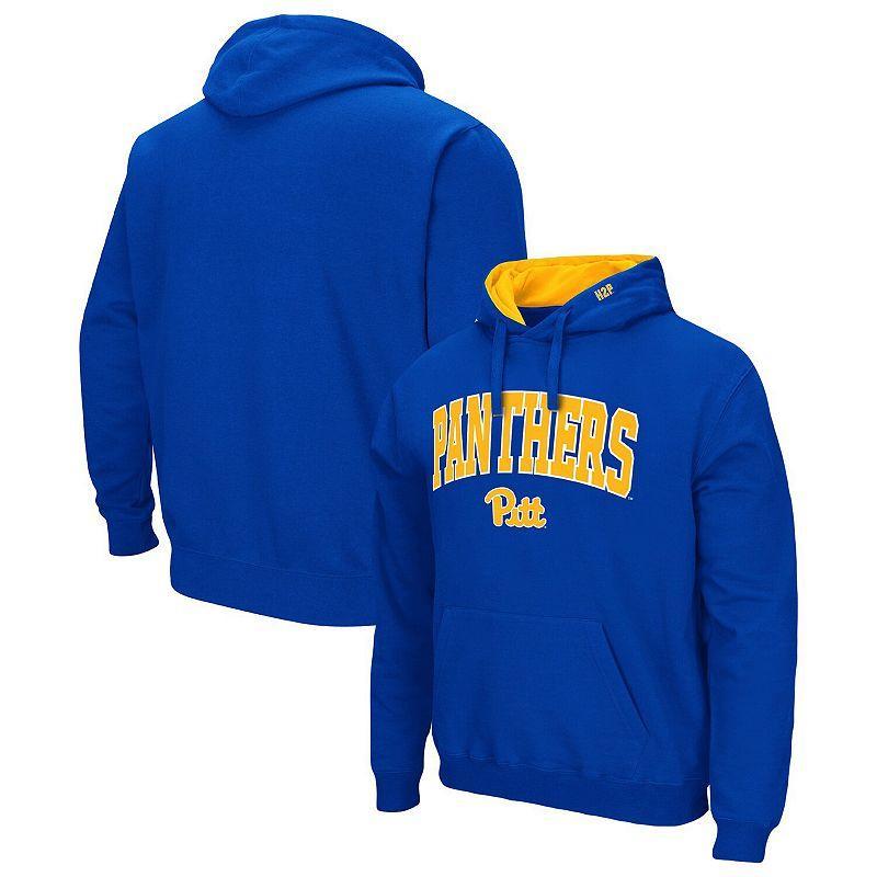 Mens Colosseum Royal Pitt Panthers Arch & Logo 3.0 Pullover Hoodie Blue Product Image