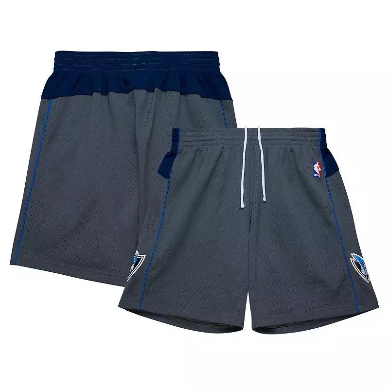 Mens Mitchell & Ness Gray Dallas Mavericks 2003/04 Replica Shorts Product Image