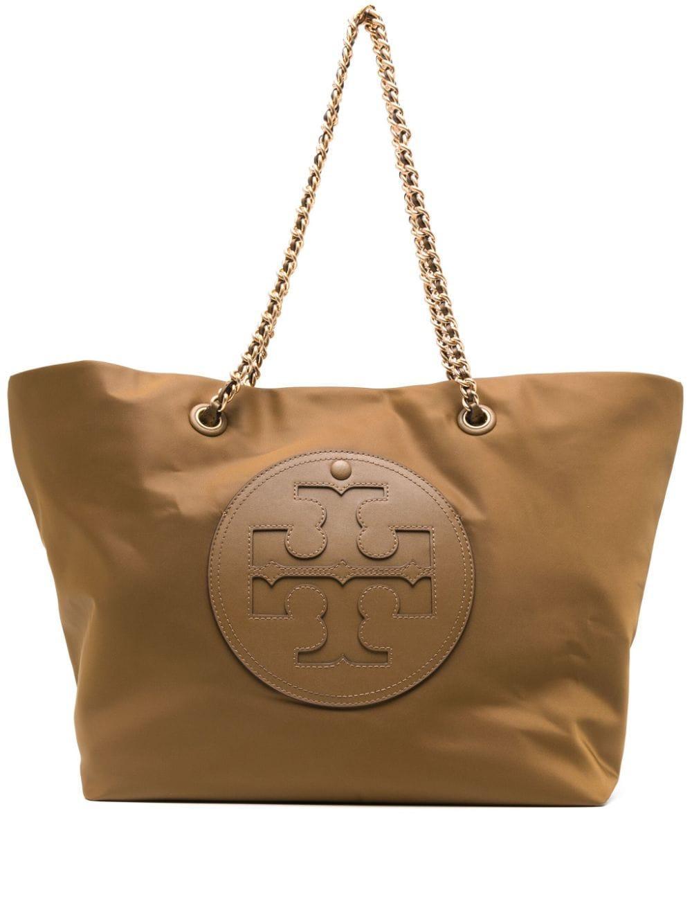 Ella Chain Tote Bag In Brown Product Image