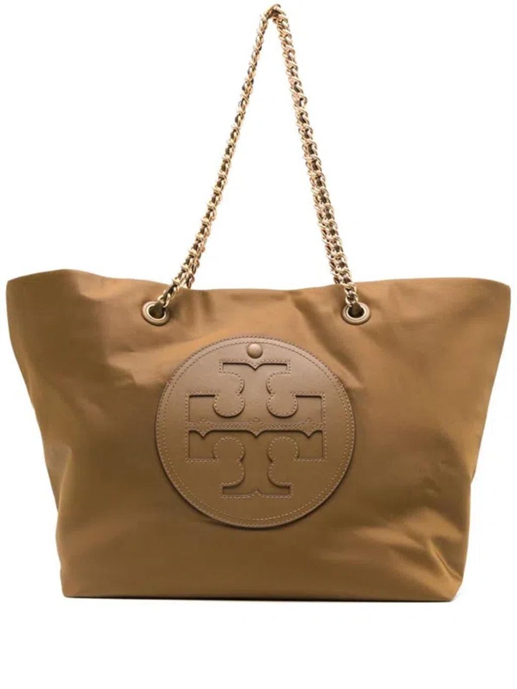 TORY BURCH Ella Recycled Nylon Tote Bag In Beige Product Image