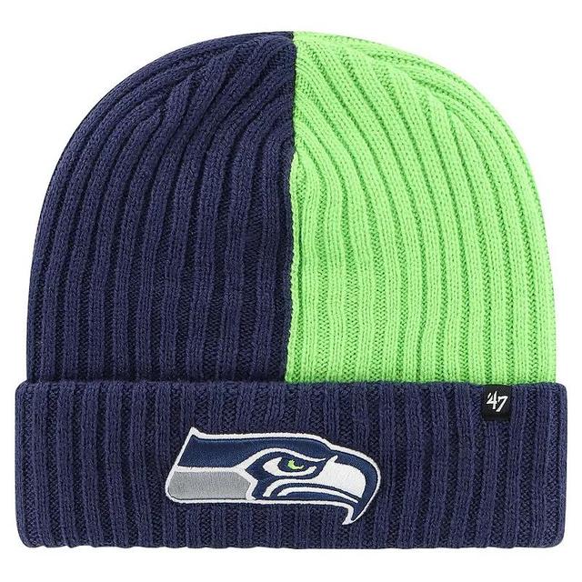 Mens 47 College Seattle Seahawks Fracture Cuffed Knit Hat, Blue Product Image