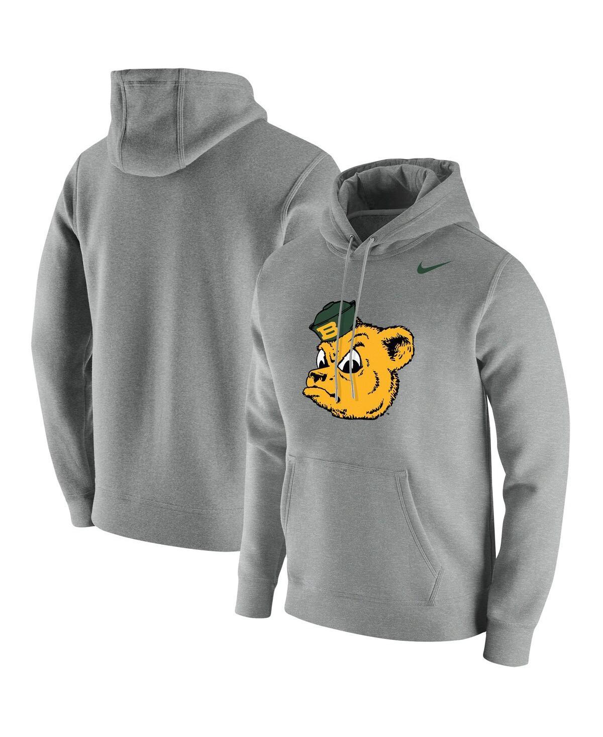 Mens Nike Heathered Gray Baylor Bears Vintage School Logo Pullover Hoodie Product Image