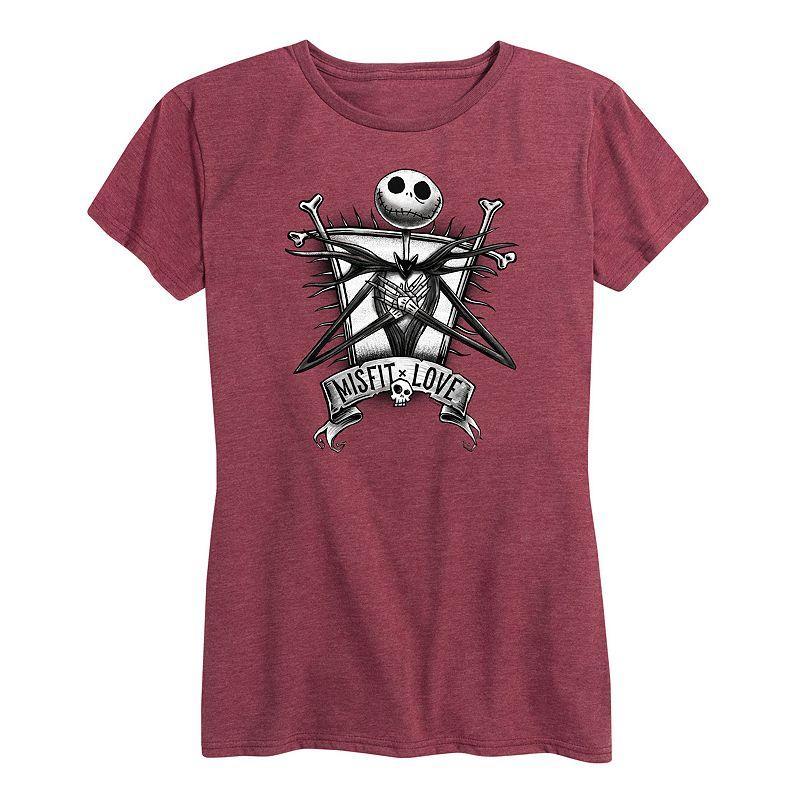 Disneys The Nightmare Before Christmas Womens Misfit Love Graphic Tee Product Image