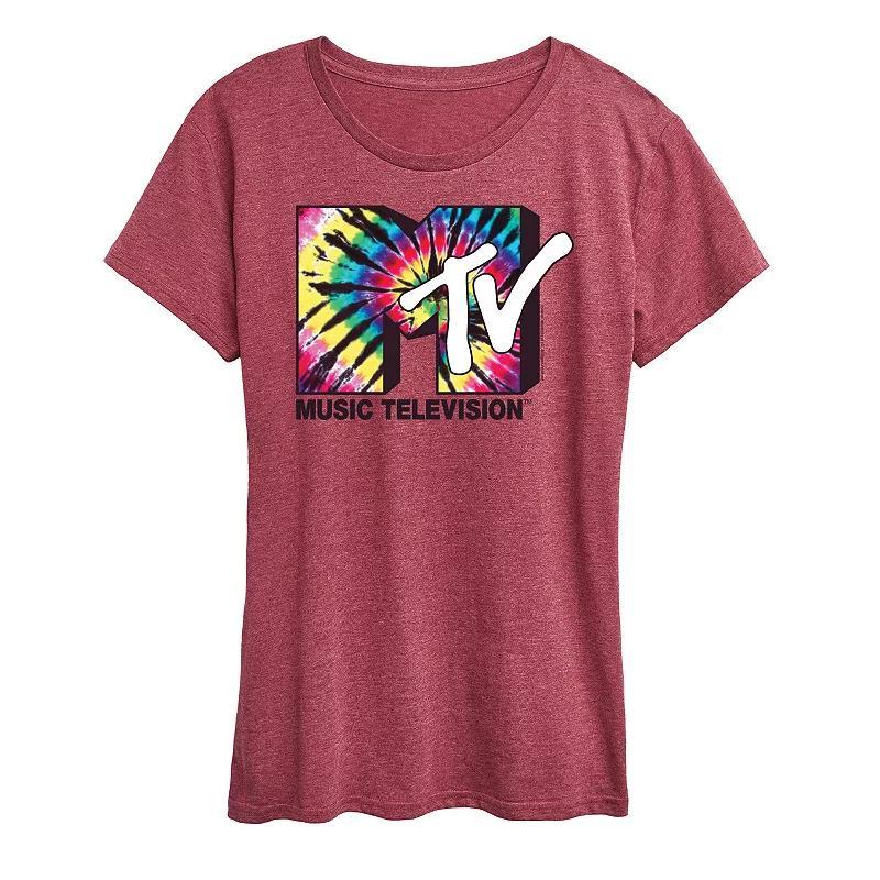 Womens MTV Tie Dye Logo Graphic Tee, Girls Product Image