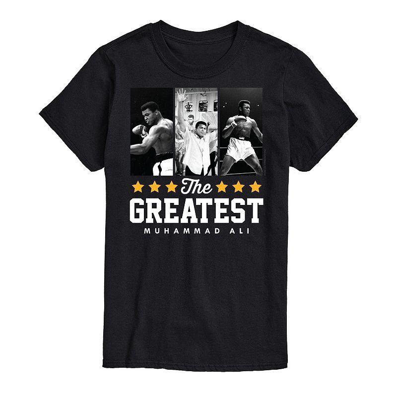 Big & Tall Muhammad Ali The Greatest Tee, Mens Black Product Image