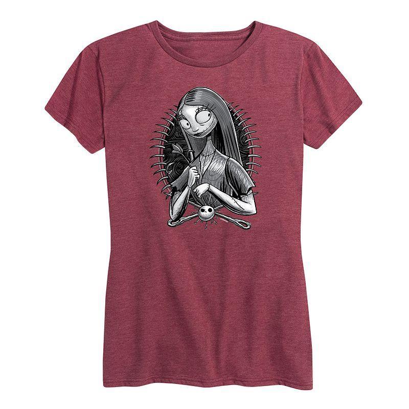 Disneys The Nightmare Before Christmas Womens Sally Graphic Tee Grey Gray Product Image