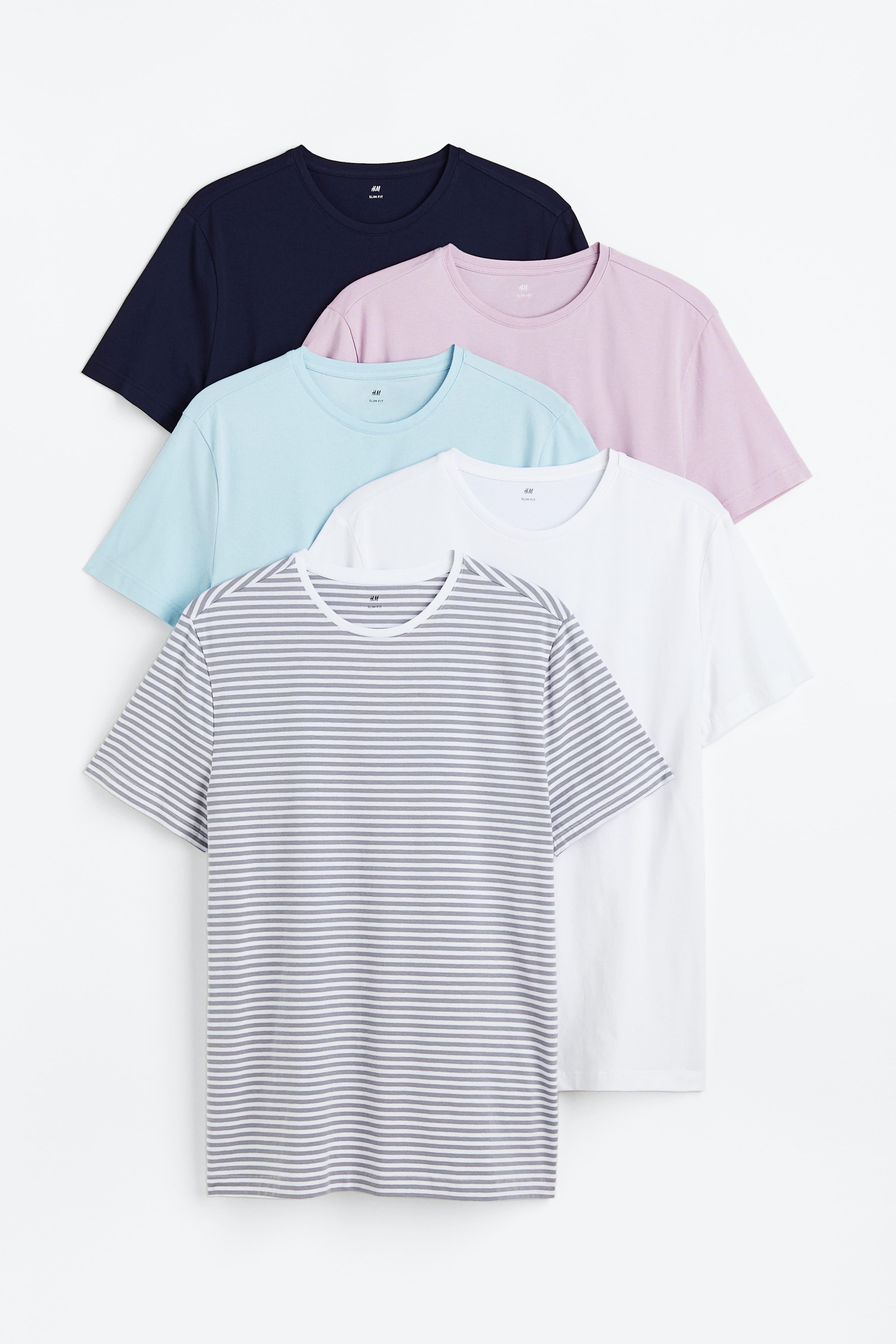 5-pack Slim Fit T-shirts Product Image