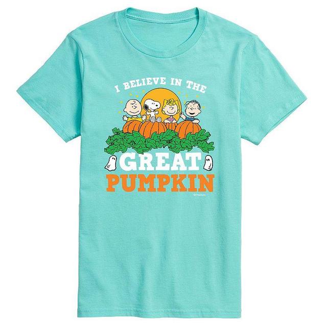 Mens Peanuts Believe Great Pumpkin Tee Lt Green Product Image