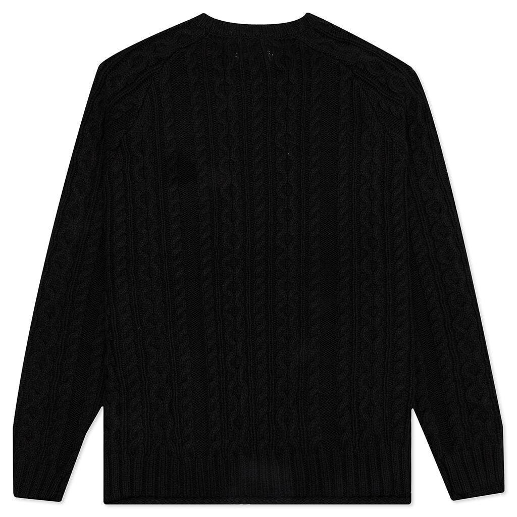 HTG Cable Knit Jumper Sweater - Black Male Product Image