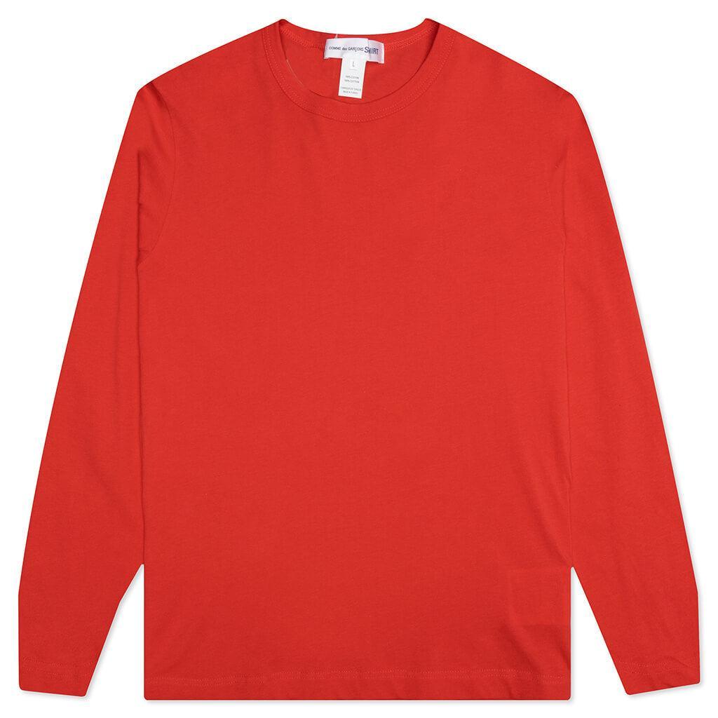 Back Logo L/S Tee - Red Male Product Image