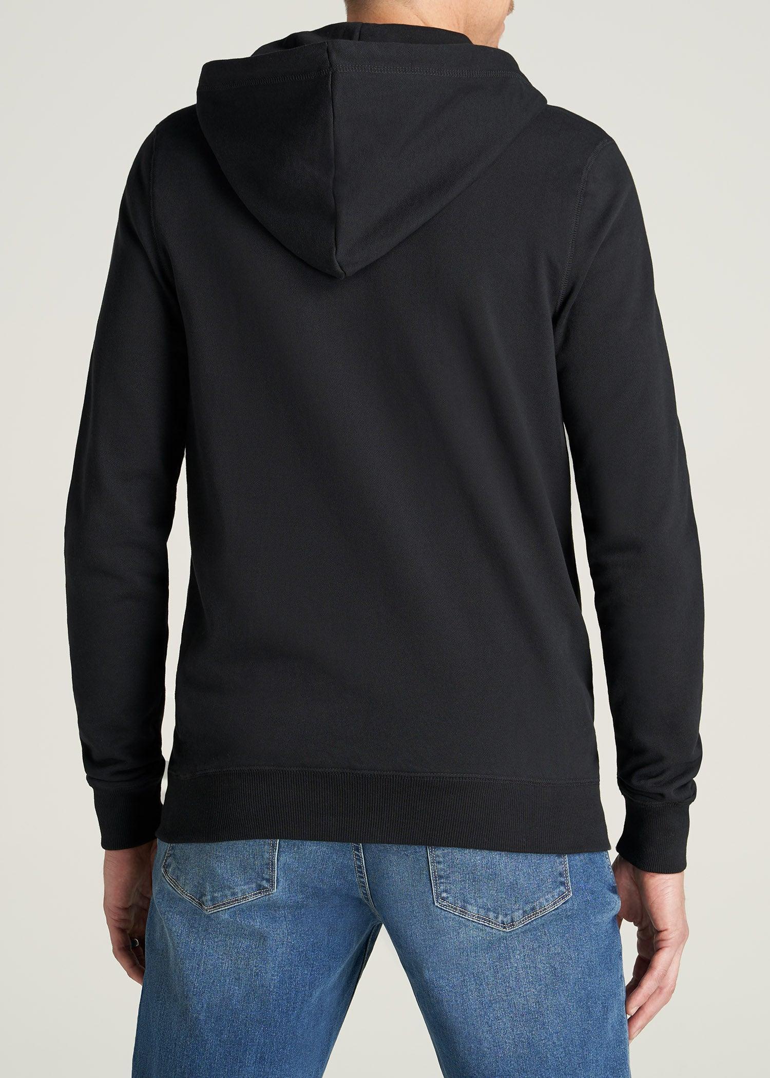 Wearever French Terry Full-Zip Men's Tall Hoodie in Black Male Product Image