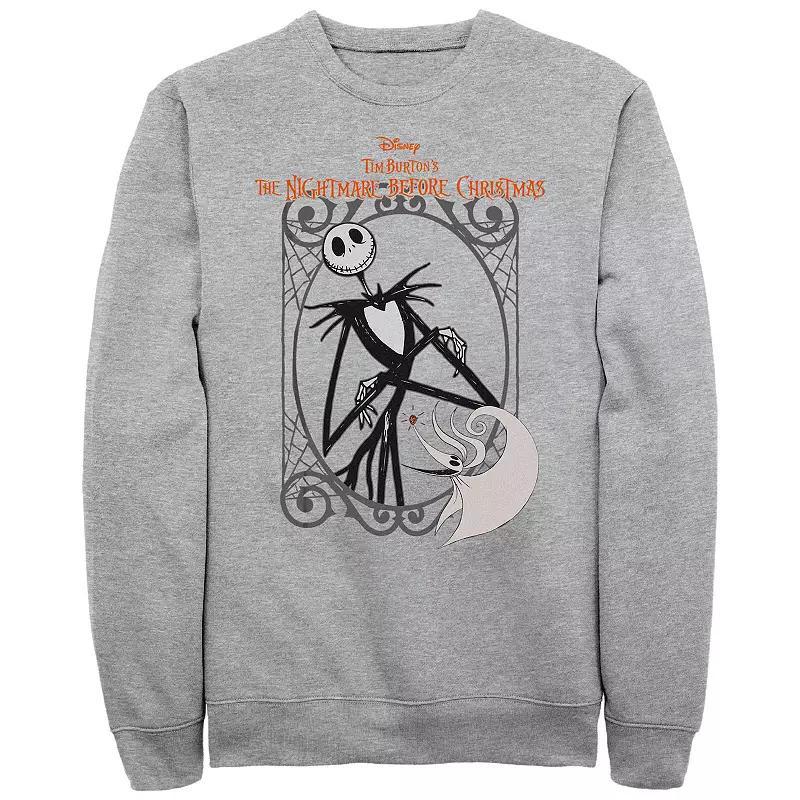 Disneys The Nightmare Before Christmas Jack And Zero Mens Graphic Fleece Athletic Grey Product Image