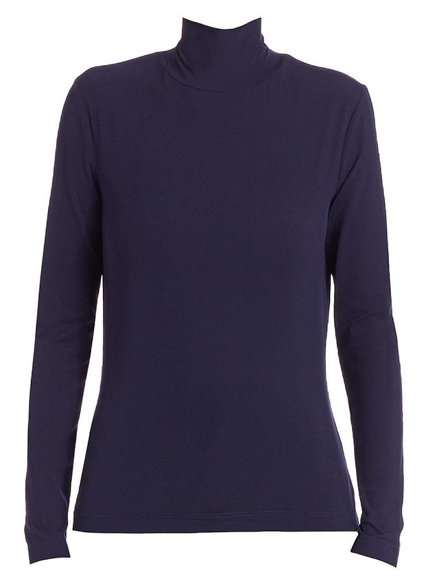 St. John Collection Nuda Fine Jersey Turtleneck Top Product Image