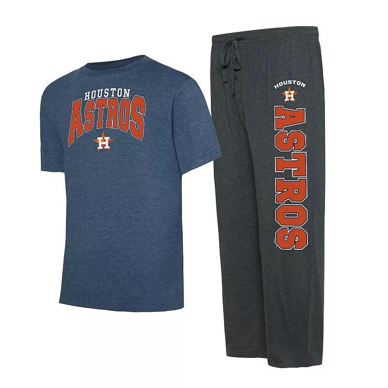 Mens Concepts Sport Charcoal Houston Astros Meter T-shirt and Pants Sleep Set - Charcoal Product Image