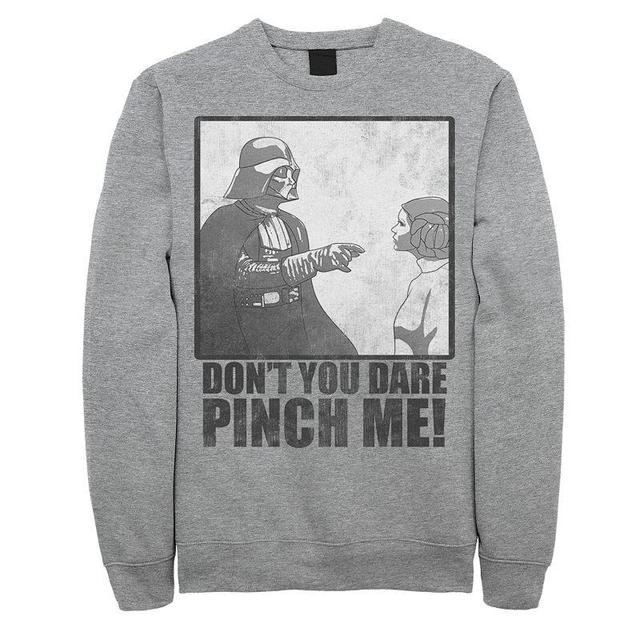 Mens Star Wars Vader Pinch Me Sweatshirt Athletic Grey Product Image