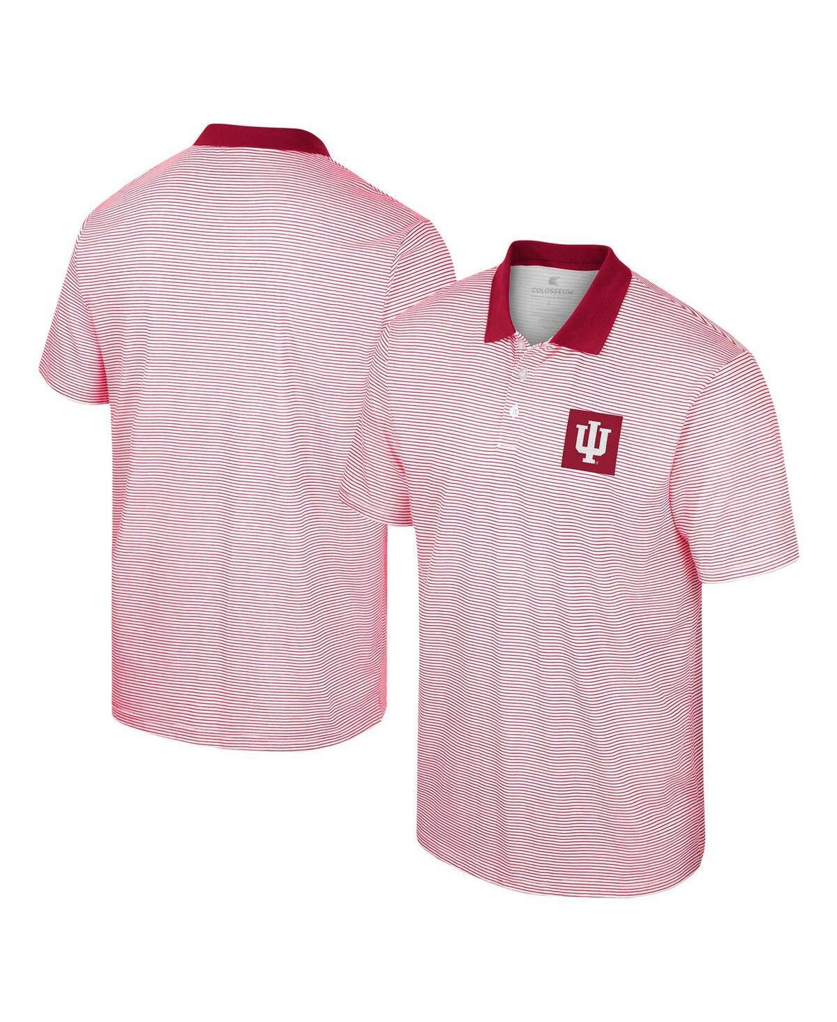 Mens Colosseum Indiana Hoosiers Print Stripe Polo Product Image