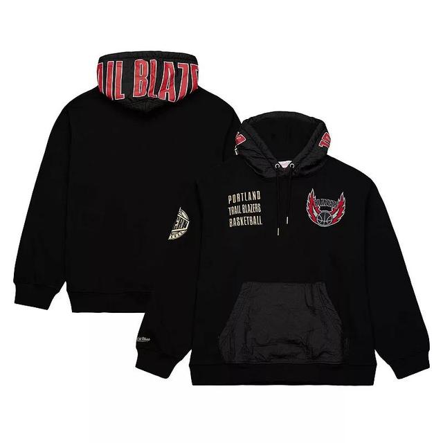 Mens Mitchell & Ness Portland Trail Blazers Team OG 2.0 Vintage Logo Fleece Pullover Hoodie Product Image