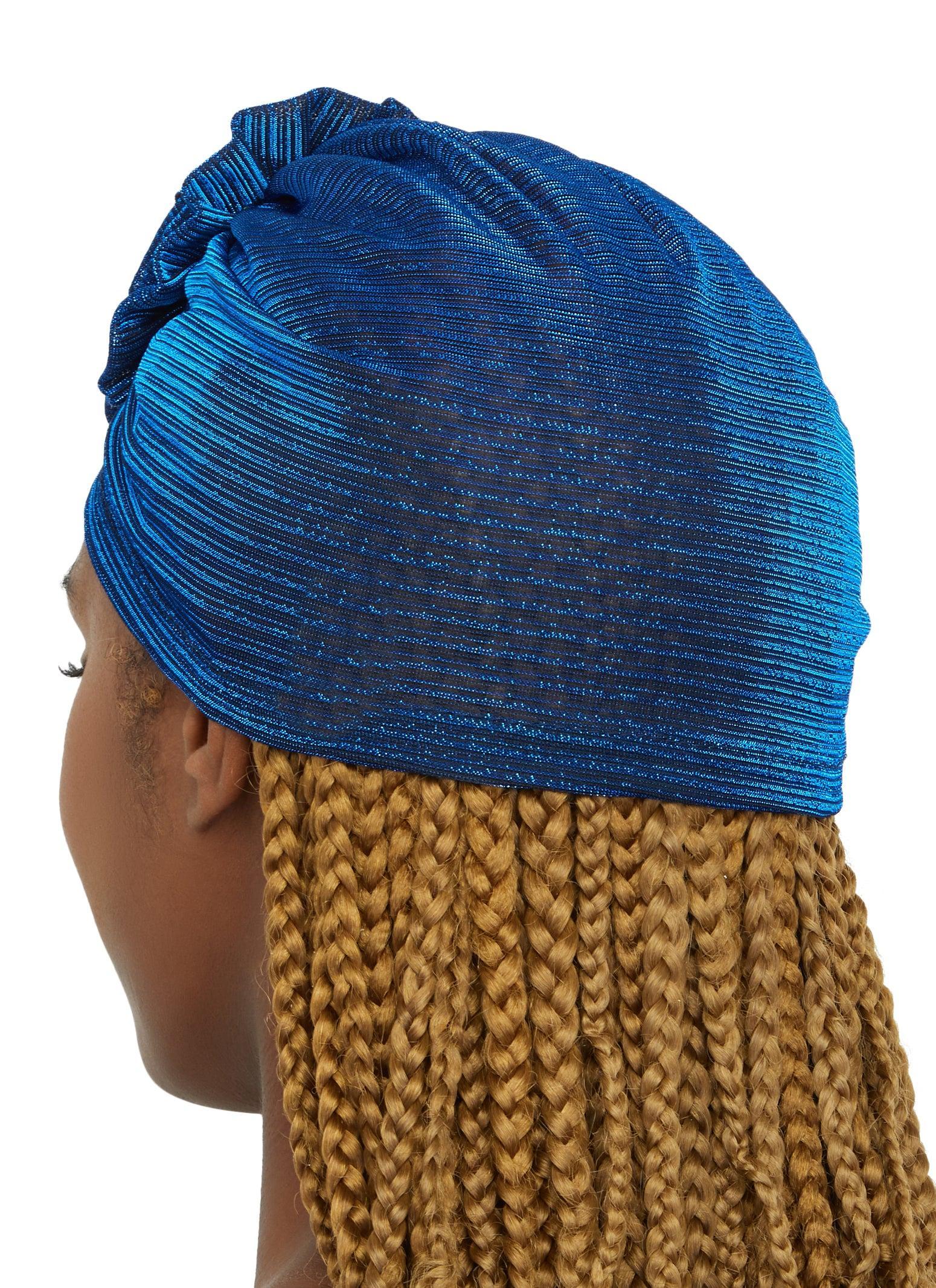 Lurex Flower Turban Head Wrap Female Product Image