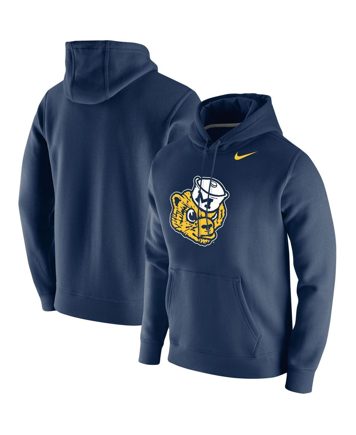 Mens Nike Michigan Wolverines Vintage School Logo Pullover Hoodie Blue Product Image