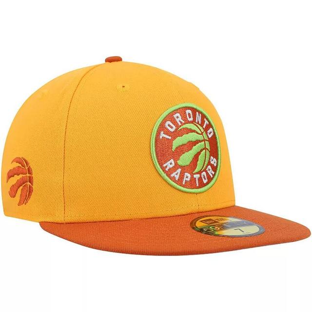 Mens New Era Gold/Rust Toronto Raptors 59FIFTY Fitted Hat Product Image