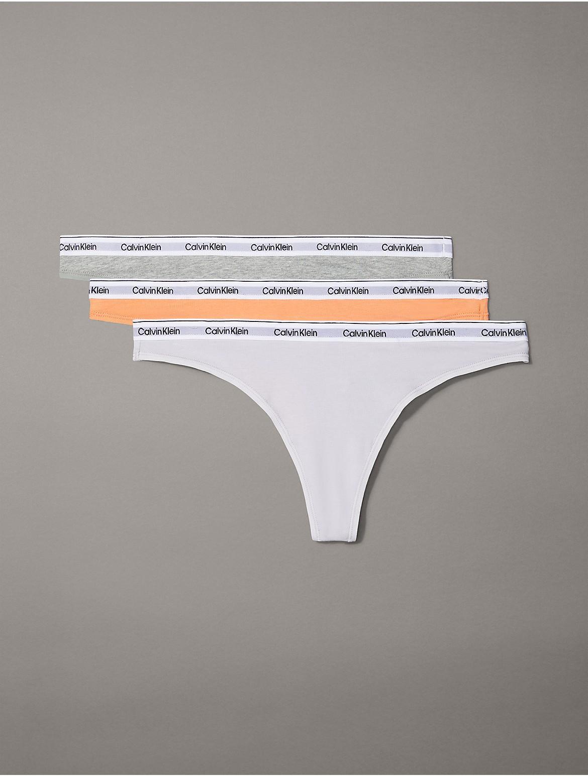 Calvin Klein Womens Modern Logo 3-Pack Low Rise Thong - Multi - XS Product Image