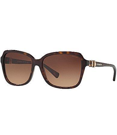 COACH Womens 0HC8179 58mm Gradient Tortoise Square Sunglasses Product Image