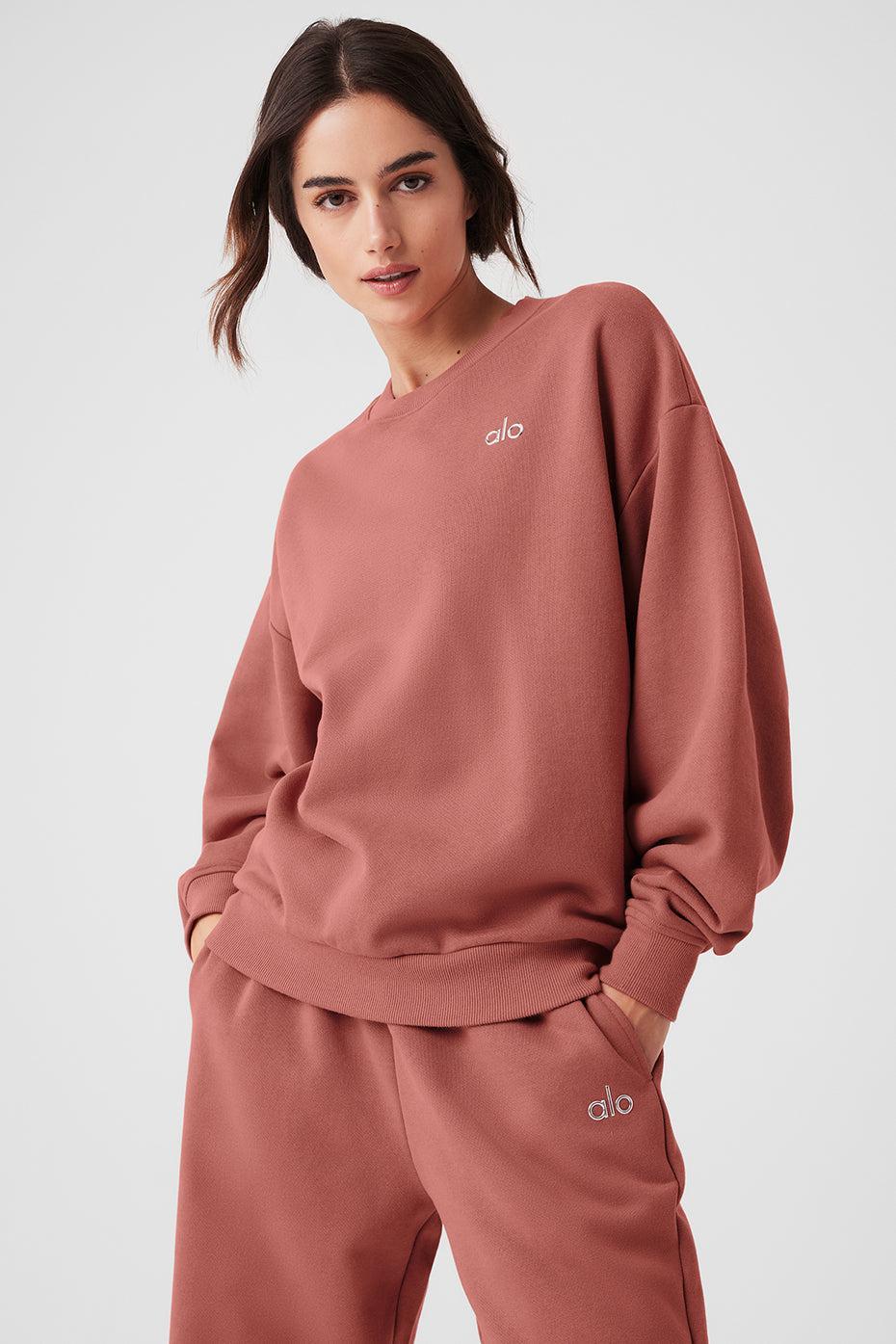 Accolade Crew Neck Pullover - Soft Terracotta Female Product Image