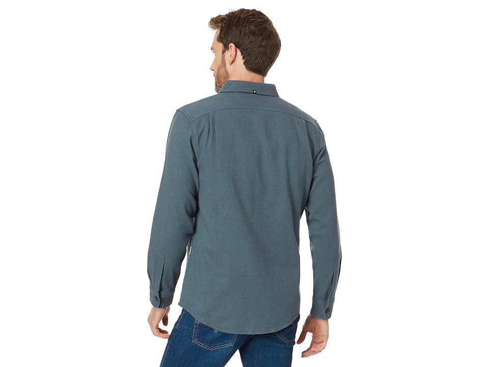 VISSLA Shaper Eco Long Sleeve Flannel (Marine) Men's Clothing Product Image