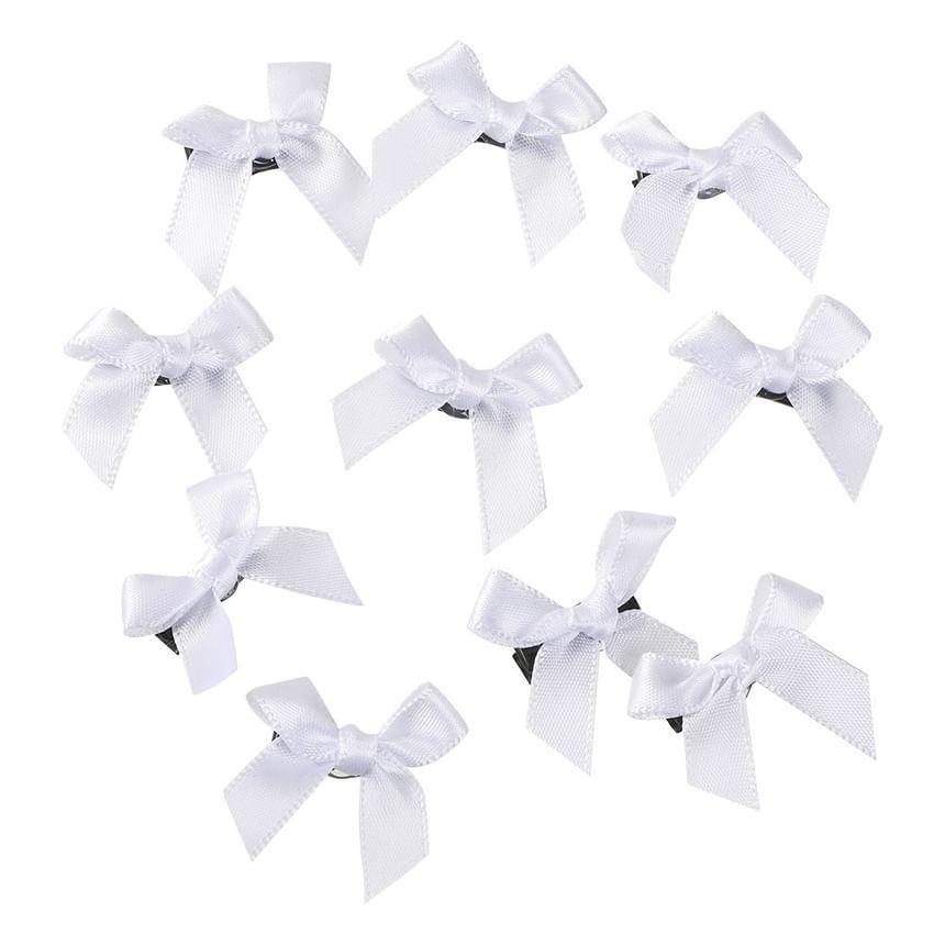 Set Of 10: Mini Ribbon Hair Clips Product Image