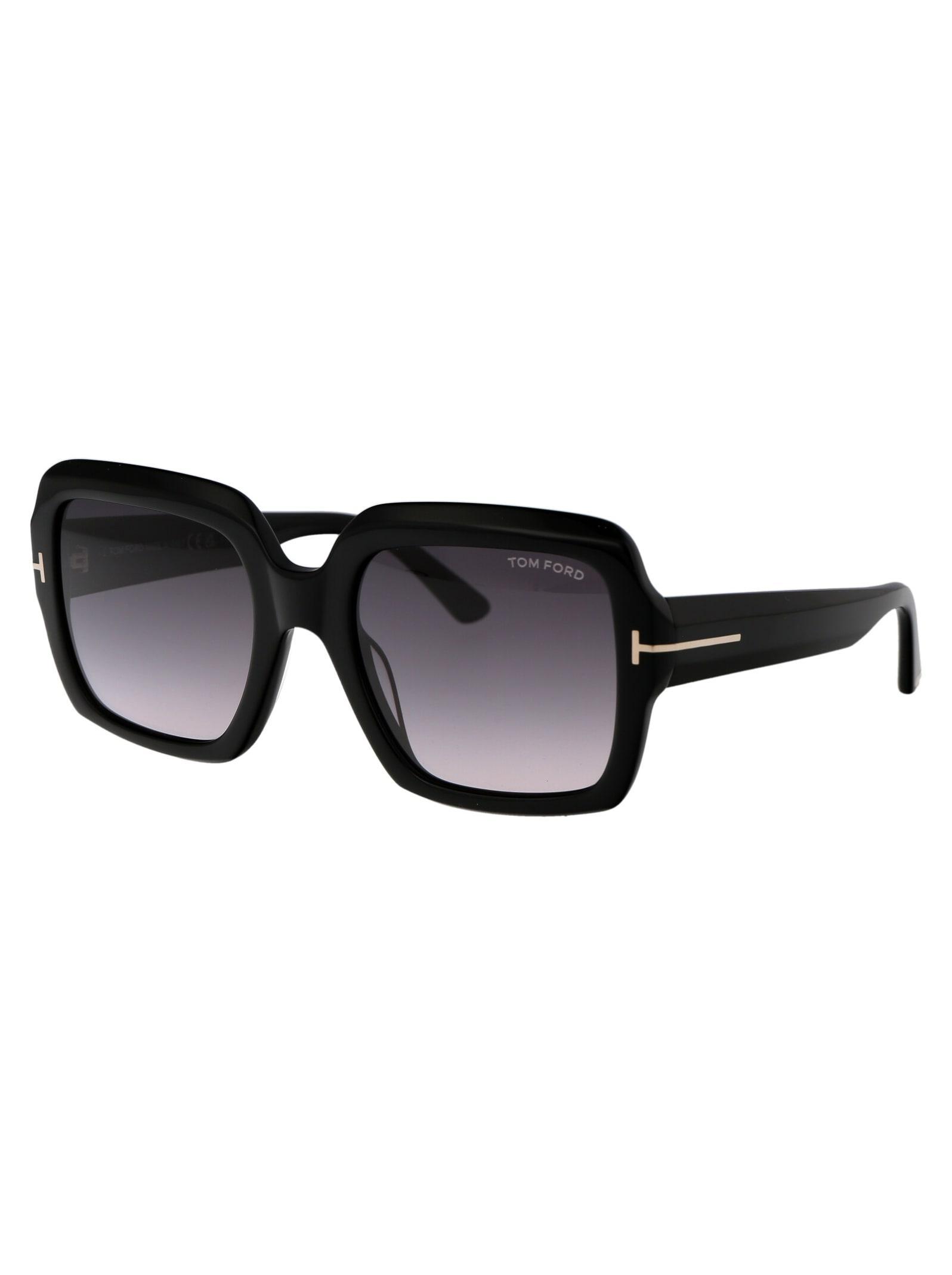 TOM FORD Sunglasses In 01b Nero Lucido / Fumo Grad Product Image