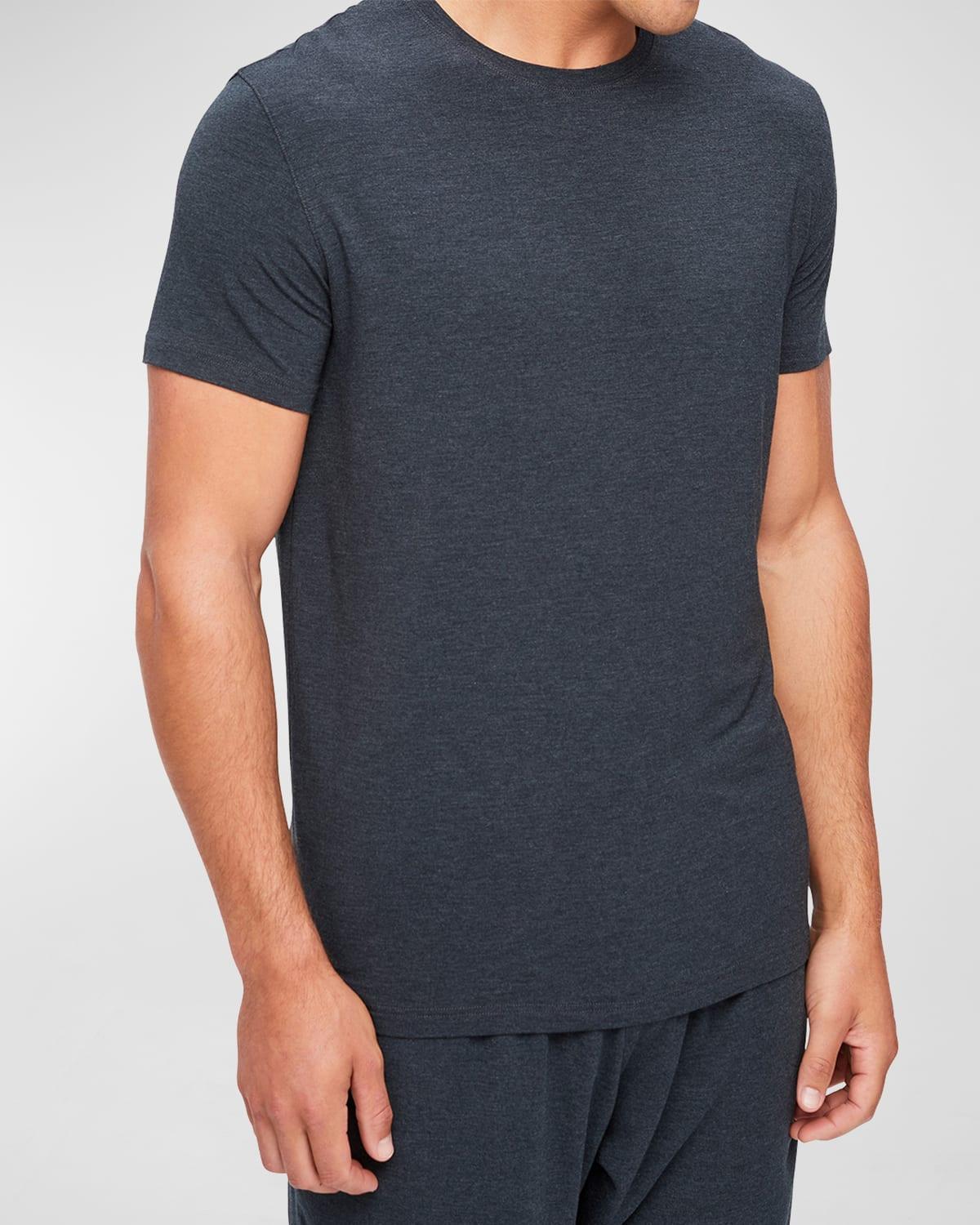 Mens Marl Crewneck Short-Sleeve Knit Tee Product Image