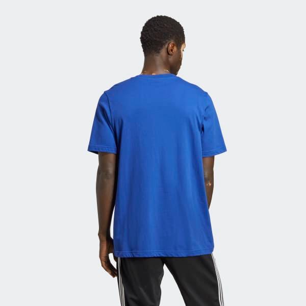 adidas Trefoil Essentials Tee Semi Lucid Blue XL Mens Product Image