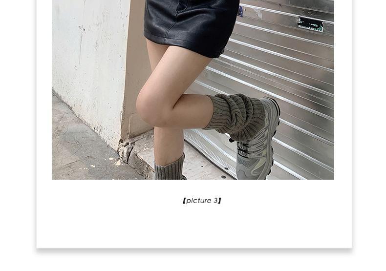 High Rise Plain Faux Leather Mini Pencil Skirt Product Image