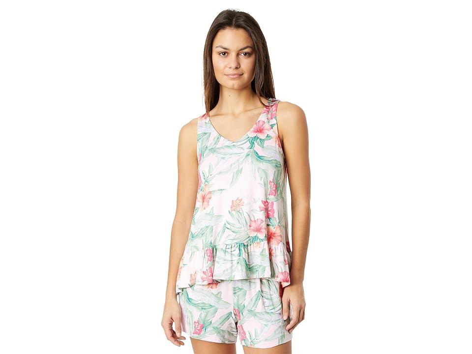 Tommy Bahama Sleeveless Shorts PJ Set Floral) Women's Pajama Sets Product Image