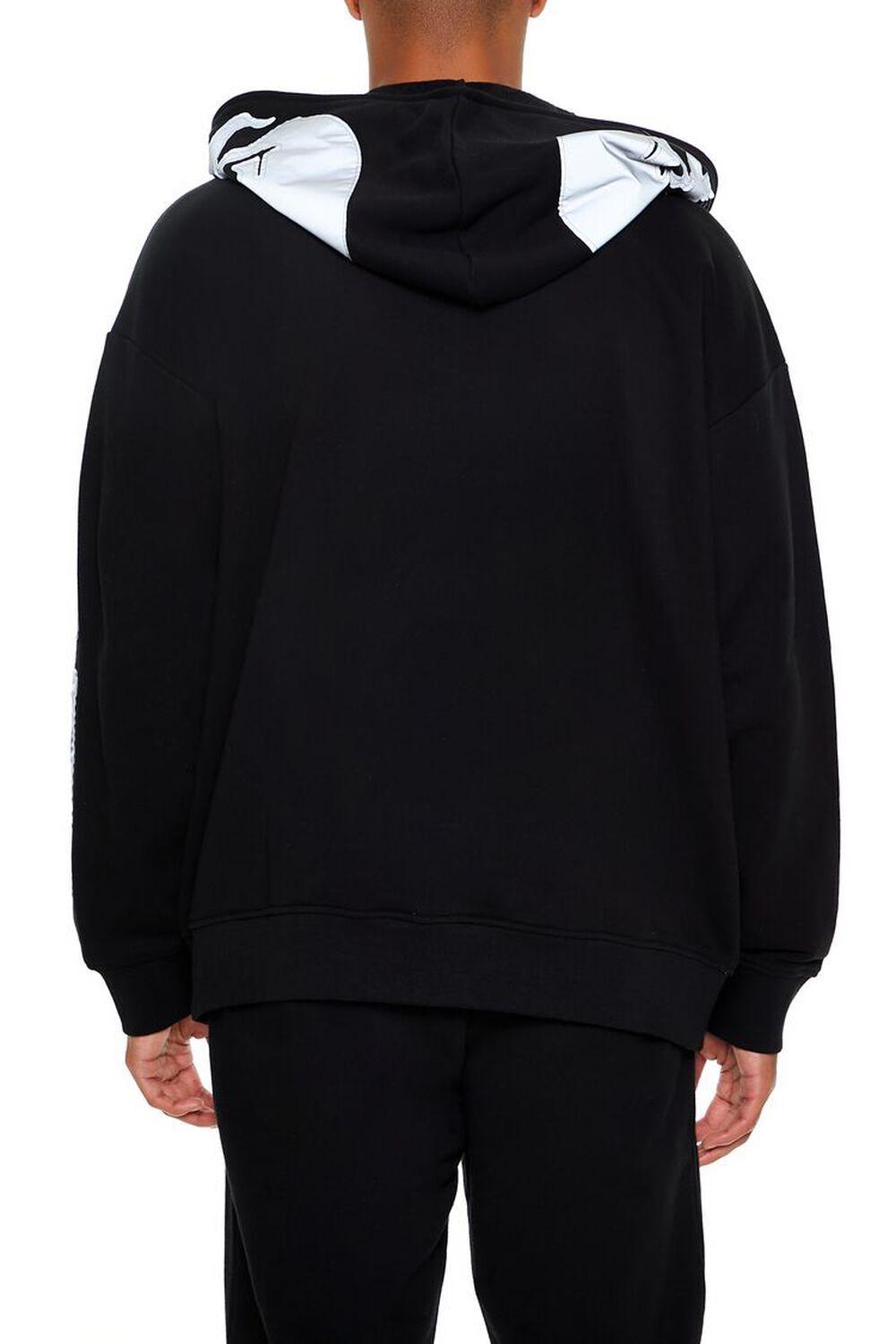 Reflective Skeleton Zip-Up Hoodie | Forever 21 Product Image