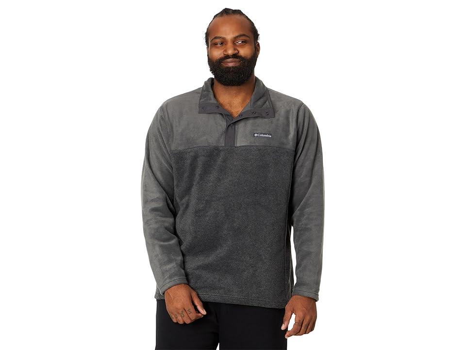 Columbia Big Tall Steens Mountain Half Snap (Charcoal Heather/Shark) Men's Fleece Product Image