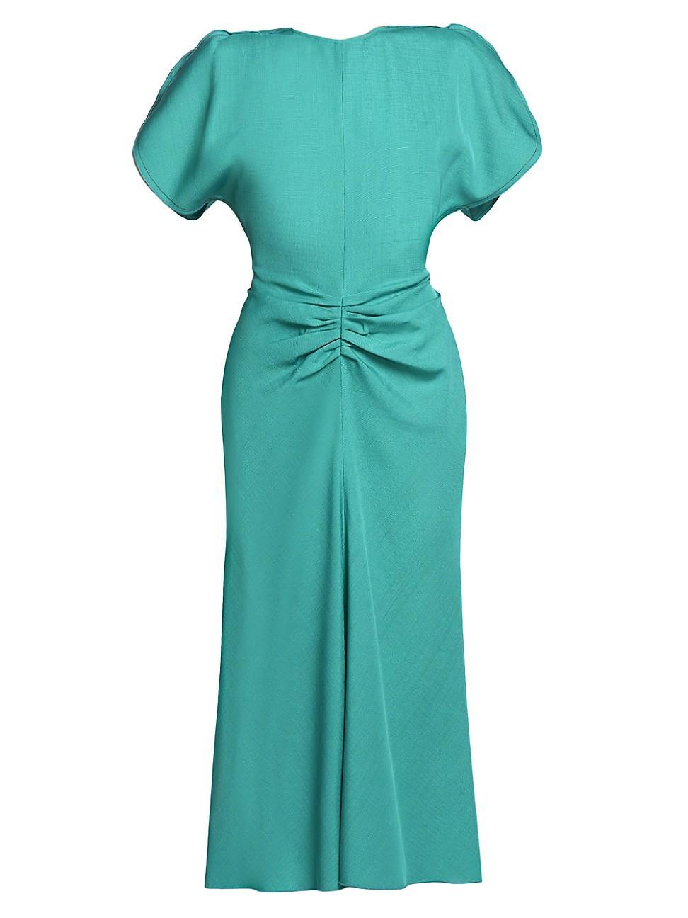 Womens Gathered Jersey Midi-Dress product image