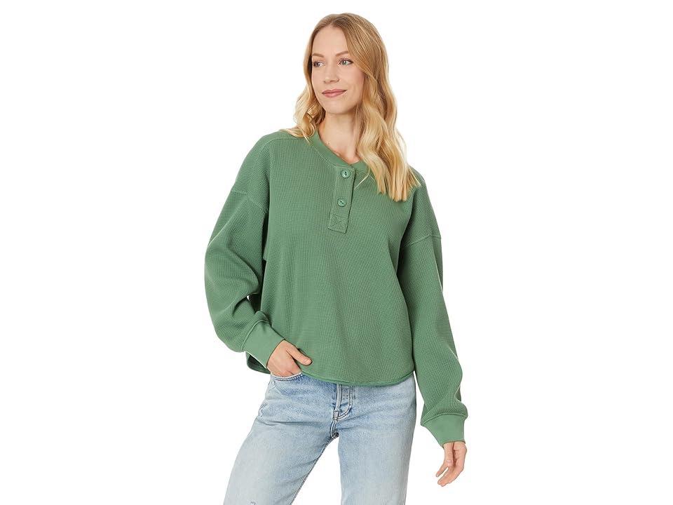 Toad&Co McCloud Long Sleeve Henley (Ivy) Women's Clothing product image