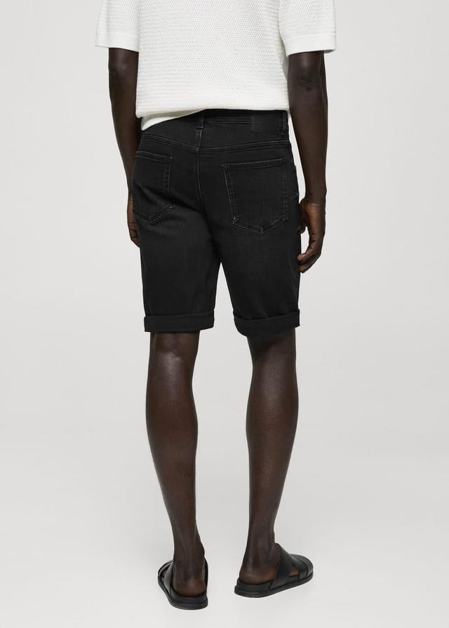 MANGO MAN - Slim-fit denim bermuda shorts black denimMen Product Image