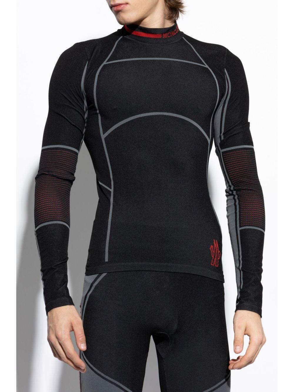 MONCLER Performance Tech Long Sleeve Ski T-shirt In Black Product Image