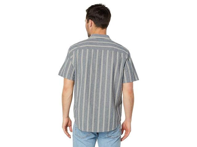 Madewell Short Sleeve Easy Shirt - Crinkle Cotton (Twin Pinstripe Nighttime) Men's Clothing Product Image