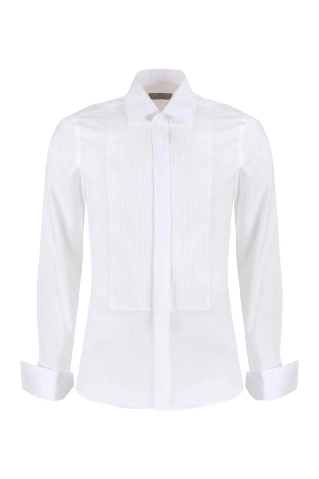 CANALI Cotton Shirt In White Product Image